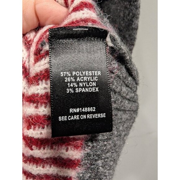 NWT Torrid Women's Gray Red Pullover Argyle Colorblock Sweater Super Soft Sz 2X - Picture 10 of 16